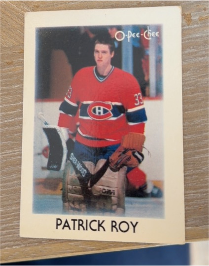 1987-88 O-Pee-Chee Minis #36 Patrick Roy — front