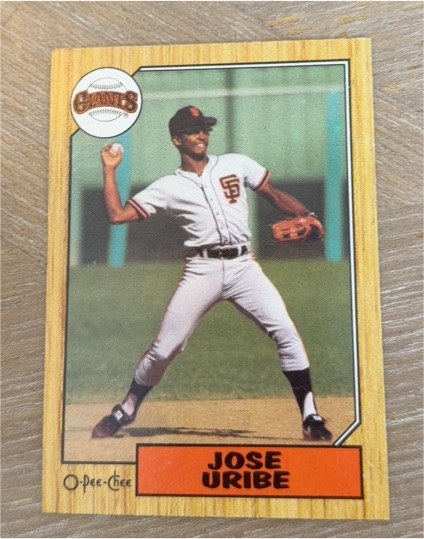 1987 O-Pee-Chee #633 Jose Uribe — front