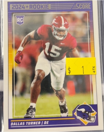 2024 Panini Score #308 Dallas Turner Rookie — front
