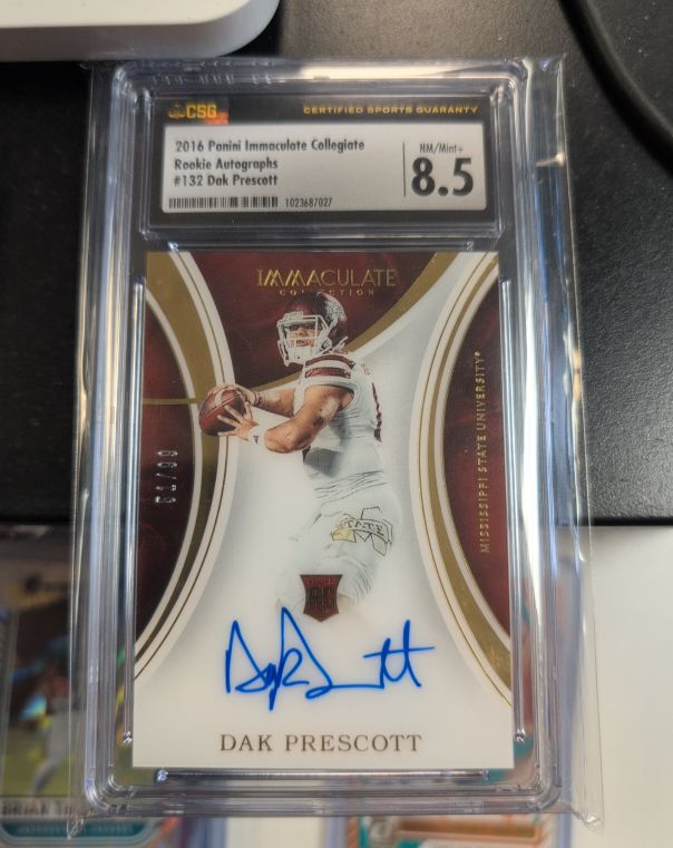 2016 Panini Immaculate Collegiate #132 Dak Prescott Rookie Autographs — front