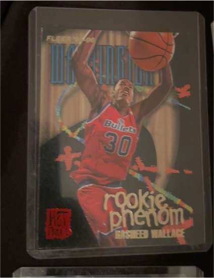 1995-96 Fleer Rookie Phenom Hot Packs #10 Rasheed Wallace — front