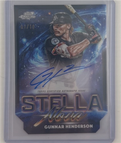 2025 Topps Chrome Cosmic #Q1/10 Gunnar Henderson Stella Nova — front
