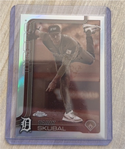 2025 Topps Chrome #258 Tarik Skubal Sepia Refractor — front
