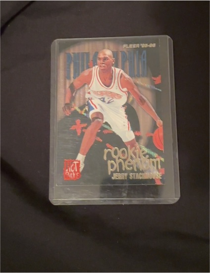 1995-96 Fleer Skybox Jerry Stackhouse Rookie Phenom Hot Packs — front