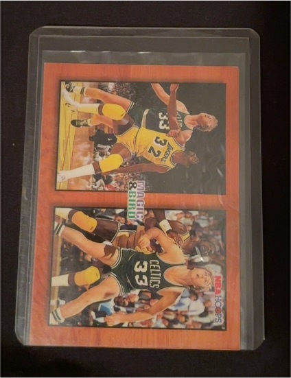 1993 NBA Hoops #MB1 Magic Johnson & Larry Bird — front