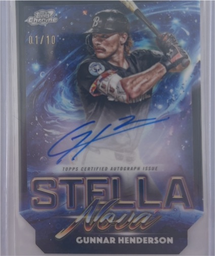 2025 Topps Chrome Cosmic #SNA-GH Gunnar Henderson Stella Nova Auto — front