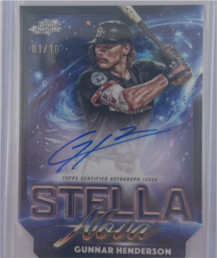 2025 Topps Chrome Cosmic Stella Nova Auto Gunnar Henderson — front