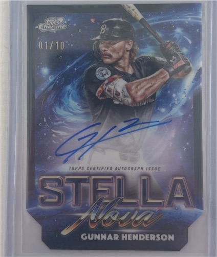 2025 Topps Cosmic Chrome Stella Nova #01/10 Gunnar Henderson — front