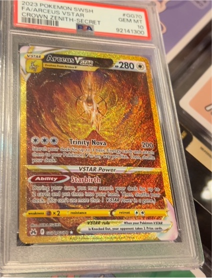 2023 Pokemon Sword & Shield Crown Zenith #GG70 Arceus VSTAR Secret — front