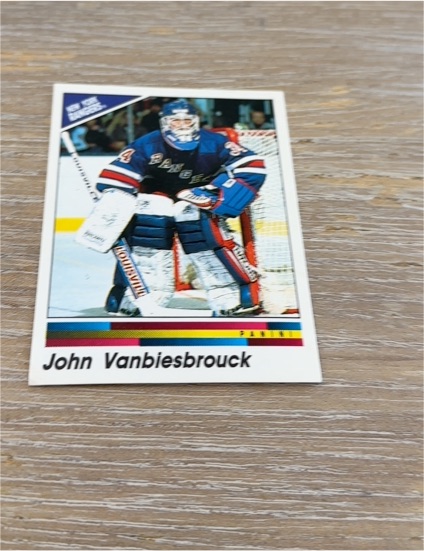1990-91 Panini Hockey Stickers #108 John Vanbiesbrouck — front