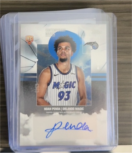 2025-26 Topps Contemporary Marks #CM-NP Noah Penda — front
