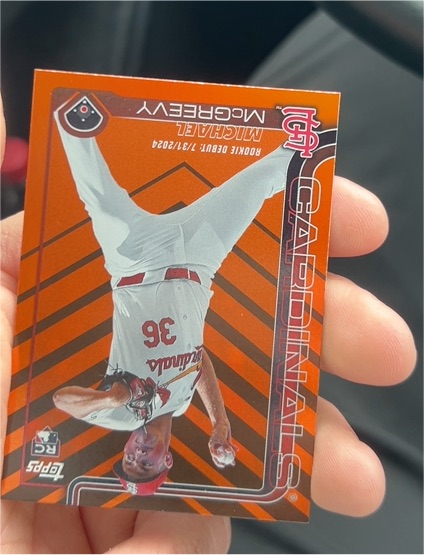 2025 Topps Update Series - Rookie Debut Michael McGreevy #US60 Holiday (RC) — front