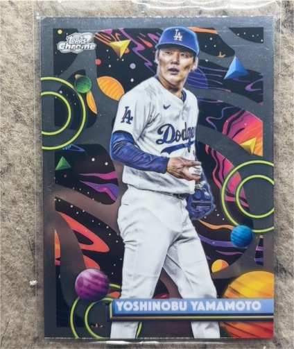 2025 Topps Chrome Cosmic #48 Yoshinobu Yamamoto — front