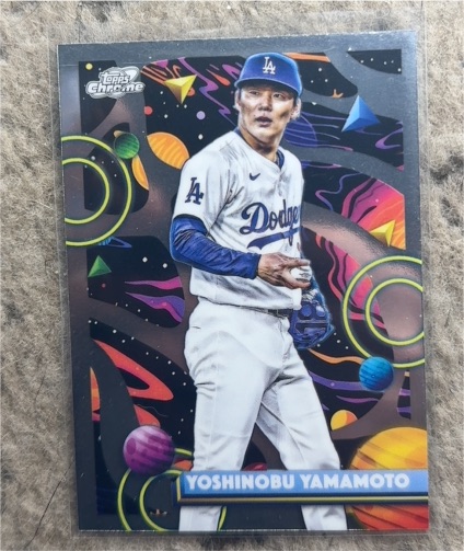 2025 Topps Chrome Cosmic #48 Yoshinobu Yamamoto — front