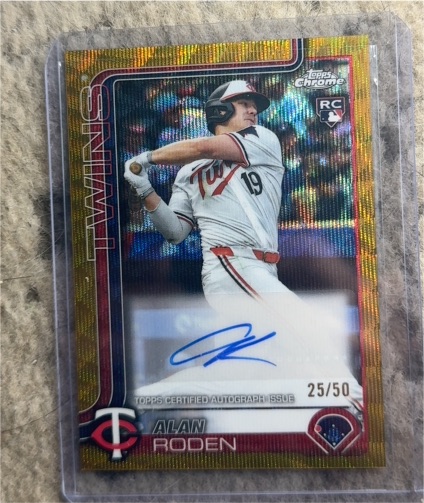 2025 Topps Chrome Update #RA-AR Alan Roden — front