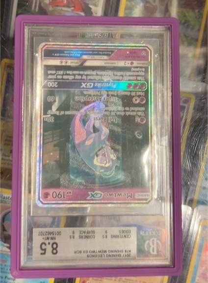 2017 Pokemon Sun & Moon Shining Legends #78 Mewtwo GX — front