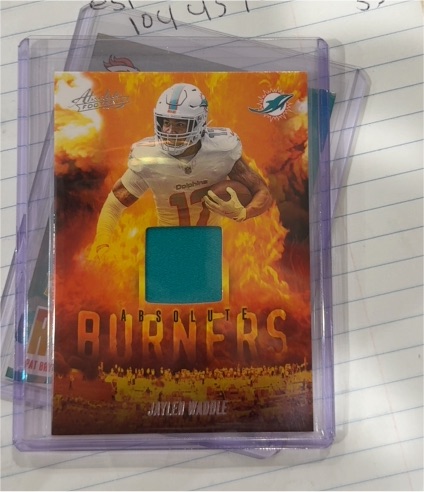 2025 Panini Absolute Burners #ABU-JWA Jaylen Waddle — front