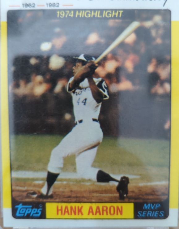 1982 Topps Kmart 20th Anniversary #43 Hank Aaron — front