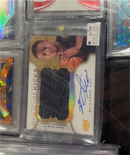 2015 Upper Deck Sweet Shot Signature Kicks #SSADR-DF De'Aaron Fox — front