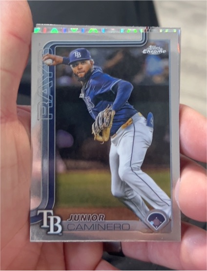 2025 Topps Chrome Update #USC109 Junior Caminero — front