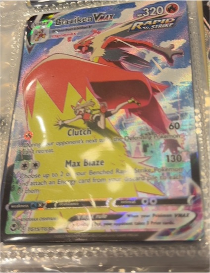 2022 Pokemon Sword & Shield Silver Tempest #TG15 Blaziken VMAX — front