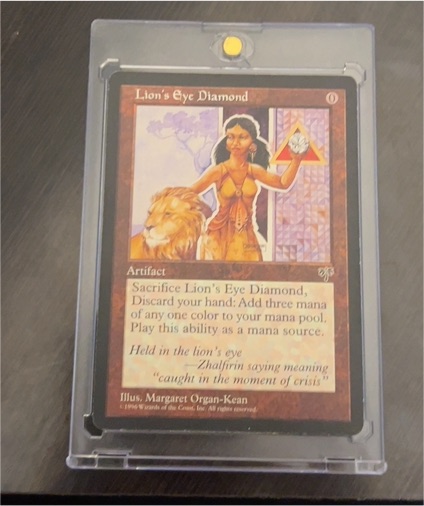 1996 Magic: The Gathering #Lion's Eye Diamond — front