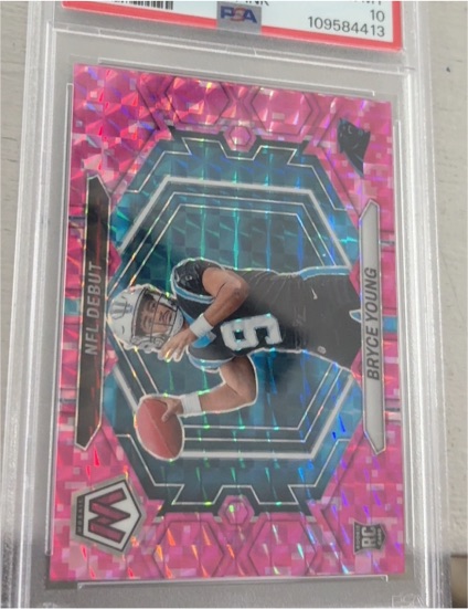 2023 Panini Mosaic #ND-2 Bryce Young NFL Debut Pink Camo Prizm Rookie Card — front