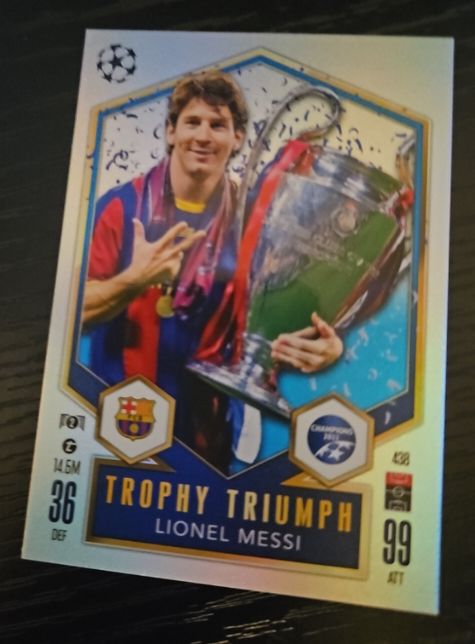 2024-25 Topps Match Attax #438 Lionel Messi Trophy Triumph — front