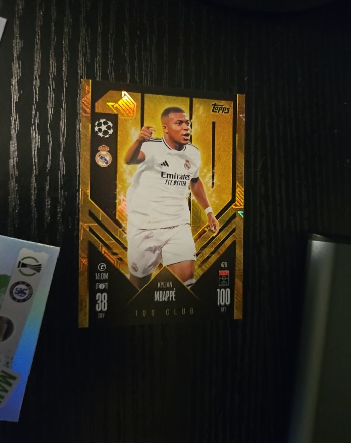 2024-25 Topps Match Attax #476 Kylian Mbappé 100 Club — front