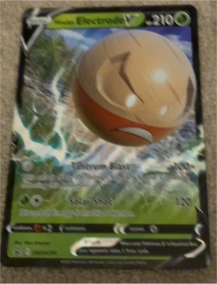 2022 Pokémon Sword & Shield Promo #SWSH294 Hisuian Electrode V — front