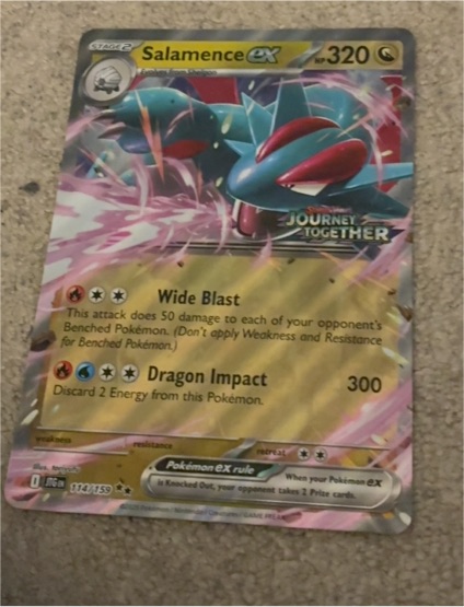 2025 Pokémon TCG #114 Salamence ex Journey Together — front