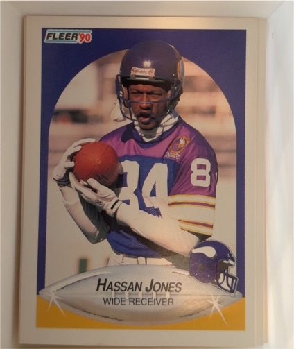 1990 Fleer #100 Hassan Jones — front