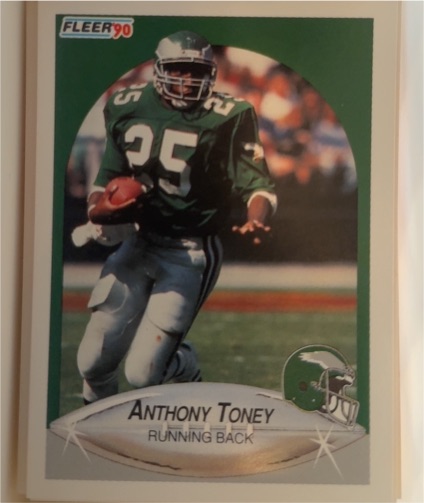 1990 Fleer #92 Anthony Toney Philadelphia Eagles — front