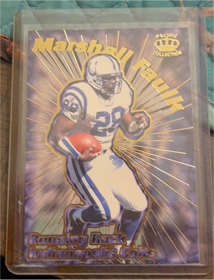 1996 Pacific Crown Collection Card-Supials #16 Marshall Faulk — front