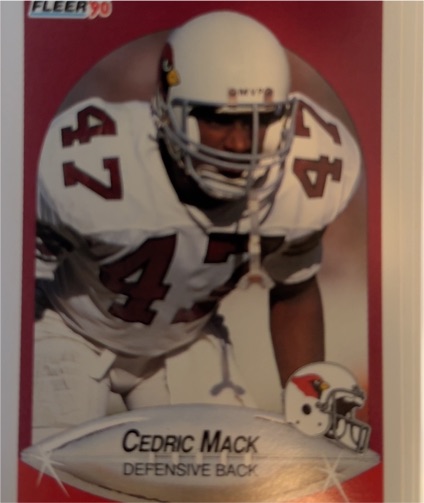 1990 Fleer #336 Cedric Mack Phoenix Cardinals — front