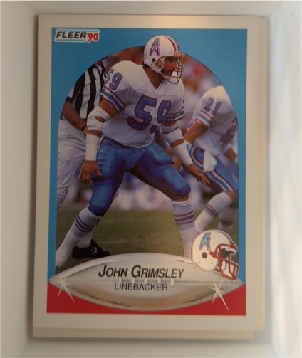 1990 Fleer #128 John Grimsley — front
