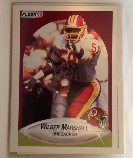 1990 Fleer #161 Wilber Marshall — front