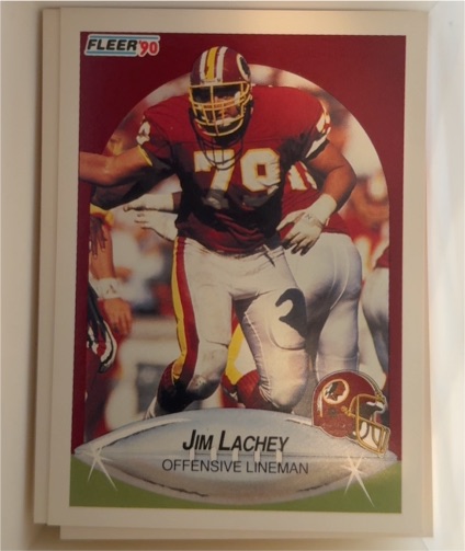 1990 Fleer #158 Jim Lachey Washington Redskins — front