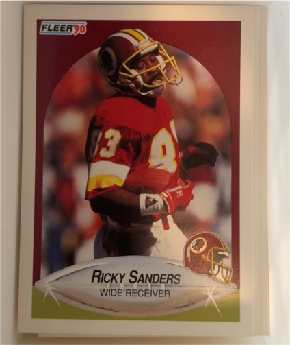 1990 Fleer #167 Ricky Sanders Washington Redskins — front