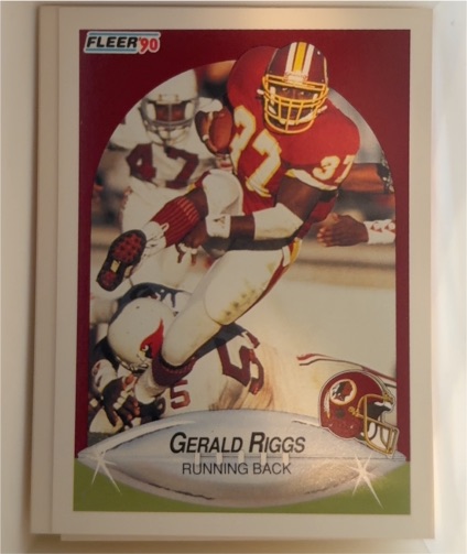 1990 Fleer #165 Gerald Riggs Washington Redskins — front