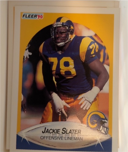 1990 Fleer #45 Jackie Slater Los Angeles Rams — front