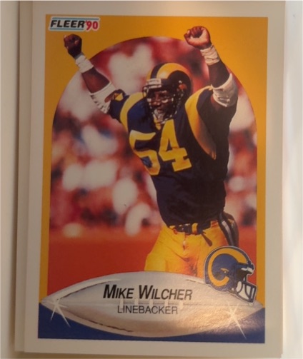1990 Fleer #46 Mike Wilcher Los Angeles Rams — front