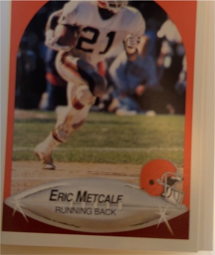 1990 Fleer #55 Eric Metcalf — front