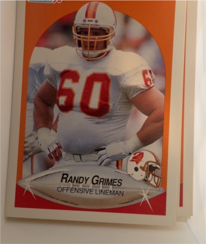 1990 Fleer #344 Randy Grimes Tampa Bay Buccaneers — front
