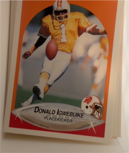 1990 Fleer #350 Donald Igwebuike — front