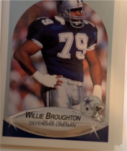 1990 Fleer #386 Willie Broughton Dallas Cowboys — front