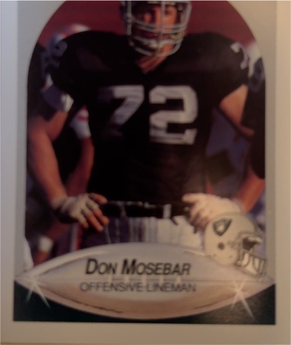 1990 Fleer #258 Don Mosebar Los Angeles Raiders — front