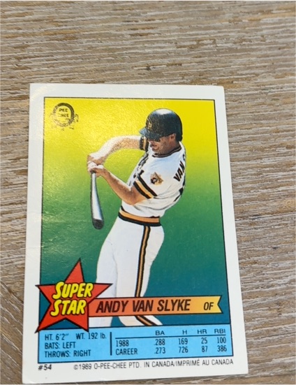 1989 O-Pee-Chee #54 Andy Van Slyke — front