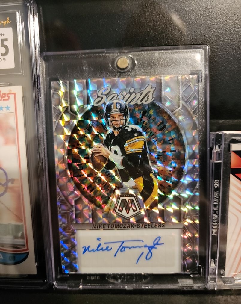 2023 Panini Mosaic Scripts #S18 Mike Tomczak — front
