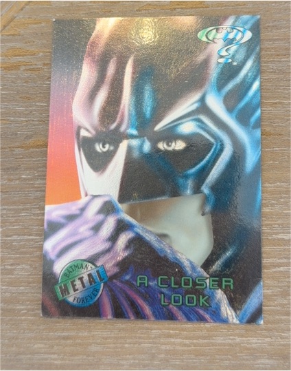 1995 Fleer Metal Batman Forever #90 A Closer Look — front